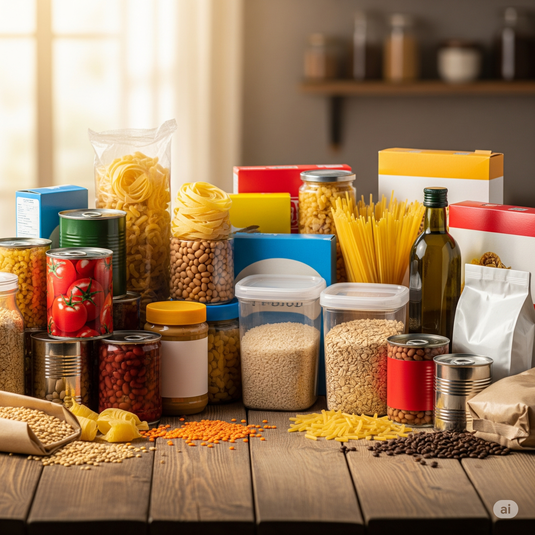 Imagem de produtos alimentícios não perecíveis